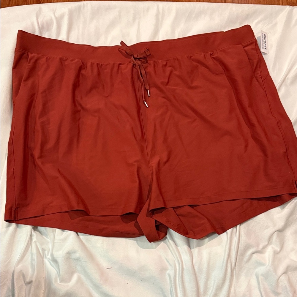 Rust Red Old Navy Drawstring Shorts 4X